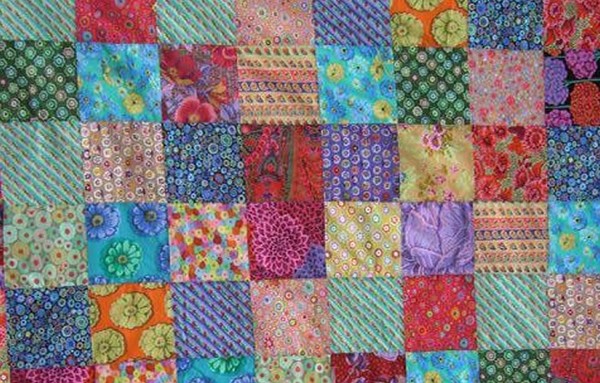 Multicoloured Patchwork Memorial Quilt
